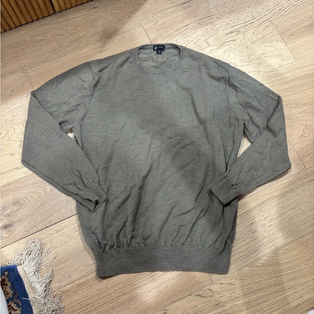 Men's Crewneck Sweater - Olive Gray
